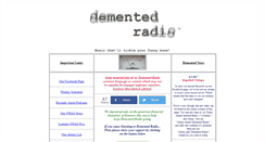 Desktop Screenshot of dementedradio.com