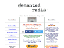 Tablet Screenshot of dementedradio.com